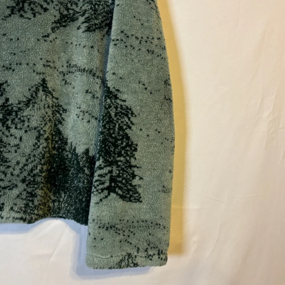 Artisan Sunchein Forest Print Fleece Lodgecore Jacket Made in USA Size Large - Picture 7 of 10